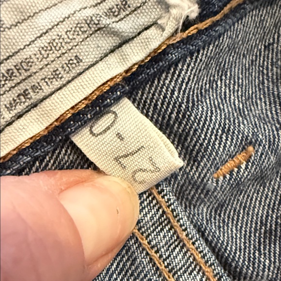 Current/Elliott The Boyfriend Dark Blue Straight Jeans Woman 27 - Picture 10 of 10